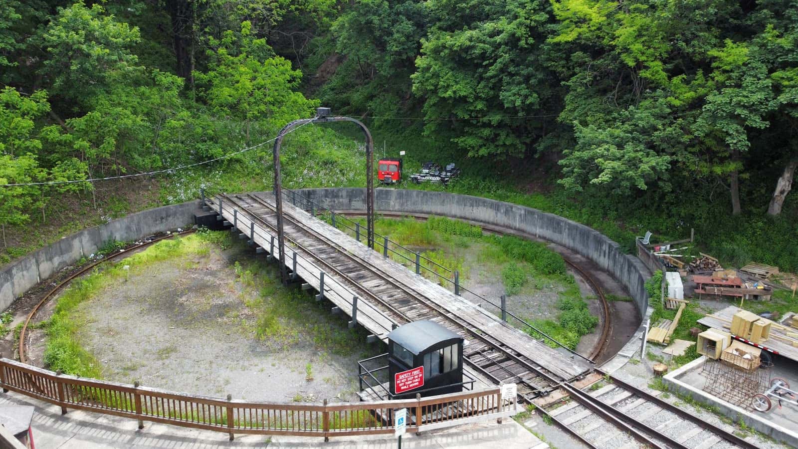 Rails and depot district scenery in Frostburg, Maryland, setting for a girls' weekend on the Great Allegheny Passage